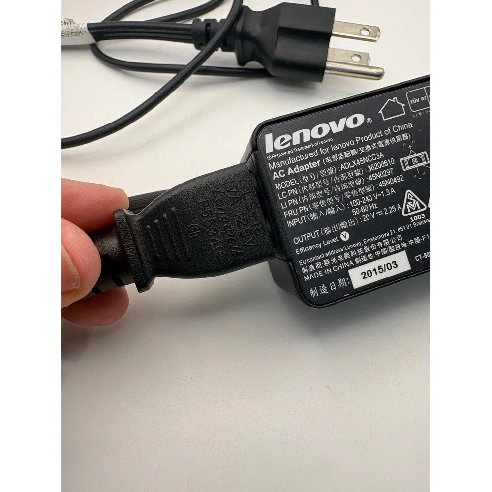 Lenovo 45W AC Adapter ADLX45NCC3A 20V 2.25A Slim Tip Power Supply Charger‎